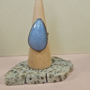 Angelite Silver 925 Teardrop Ring